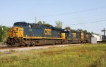 CSX 788 leads a train across Montague Avenue